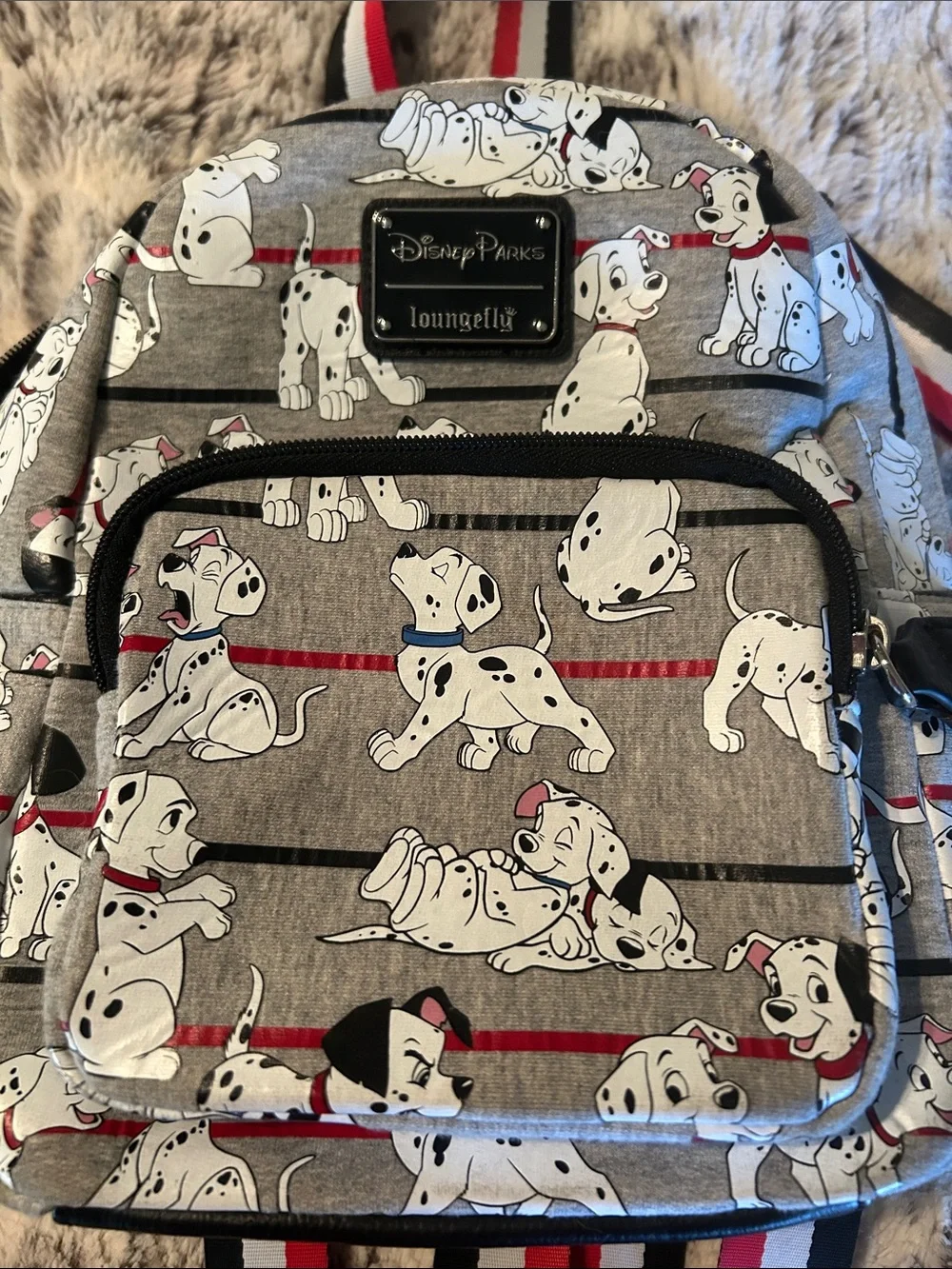 Loungefly Gray, Red & Black 101 Dalmatians Mini Backpack